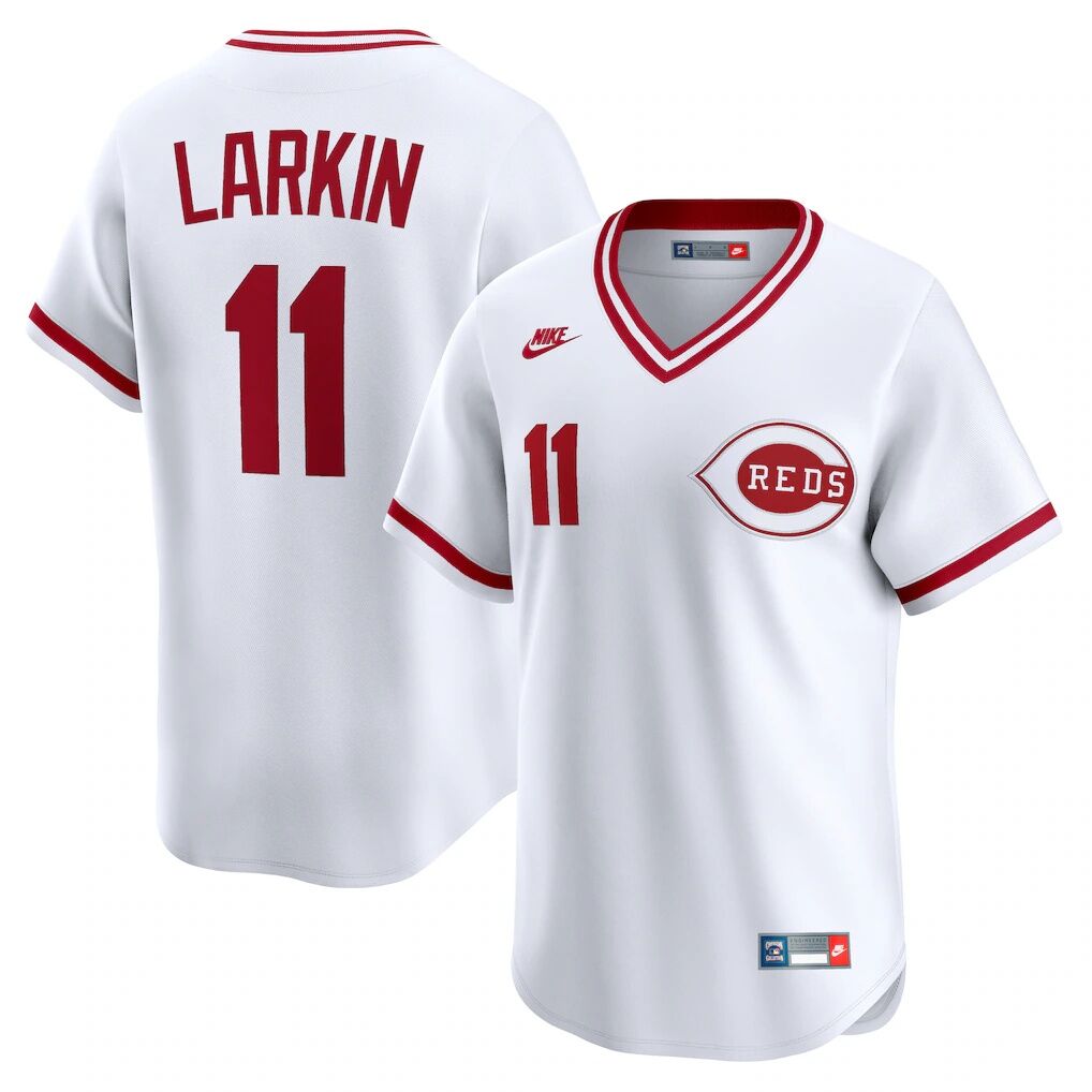 Barry Larkin Cincinnati Reds Nike Throwback Cooperstown Collection Limited Jersey