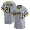 Roberto Clemente Pittsburgh Pirates Nike Throwback Cooperstown Collection Limited Jersey - Gray - Front View