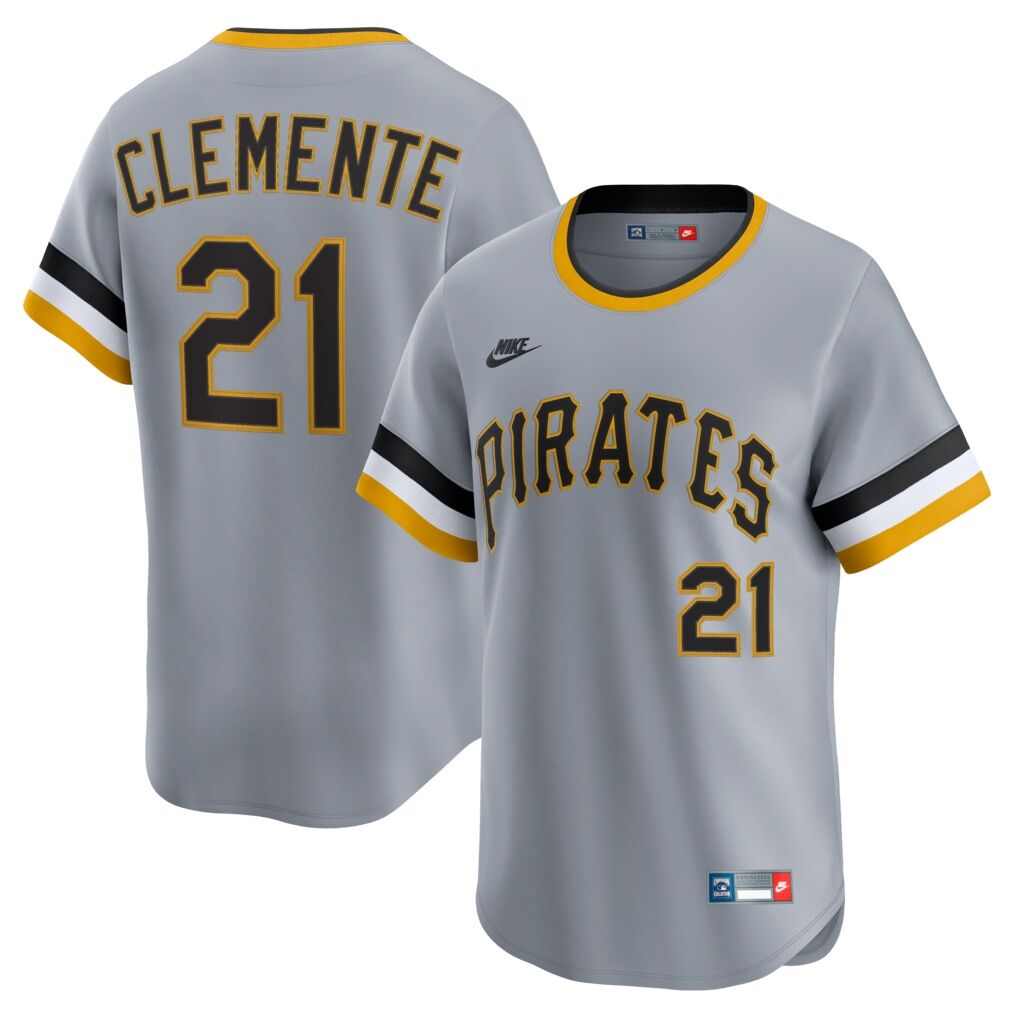 Roberto Clemente Pittsburgh Pirates Nike Throwback Cooperstown Collection Limited Jersey