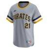 Roberto Clemente Pittsburgh Pirates Nike Throwback Cooperstown Collection Limited Jersey - Gray - Side View