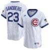 Ryne Sandberg Chicago Cubs Nike Throwback Cooperstown Collection Limited Jersey - White - Front View