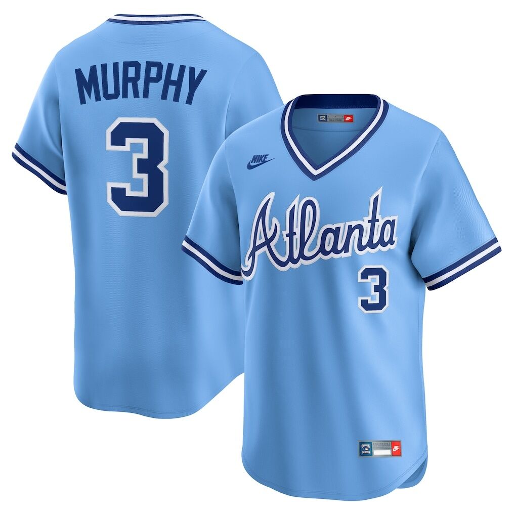 Dale Murphy Atlanta Braves Nike Throwback Cooperstown Collection Limited Jersey – Light Blue