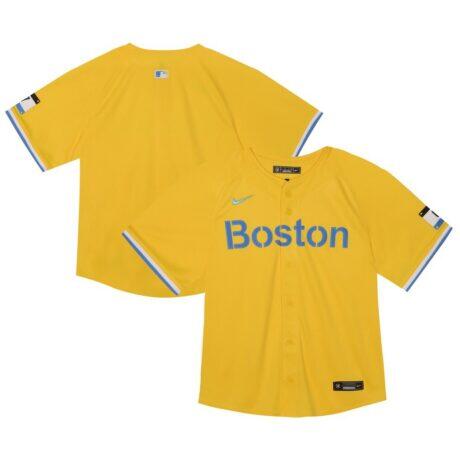 Boston Red Sox Nike Toddler City Connect Limited Jersey - Gold - Front View