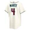 Ketel Marte Arizona Diamondbacks Nike Home Replica Jersey - Cream - Detail View