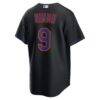 Brandon Nimmo New York Mets Nike Alternate Replica Jersey - Black - Detail View