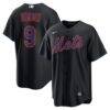 Brandon Nimmo New York Mets Nike Alternate Replica Jersey - Black - Front View