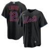 Francisco Lindor New York Mets Nike Alternate Replica Jersey - Black - Front View