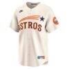 Houston Astros Nike Cooperstown Collection Limited Jersey - Cream - Side View