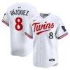 Christian Vázquez Minnesota Twins Nike Home Limited Jersey - White - Front View