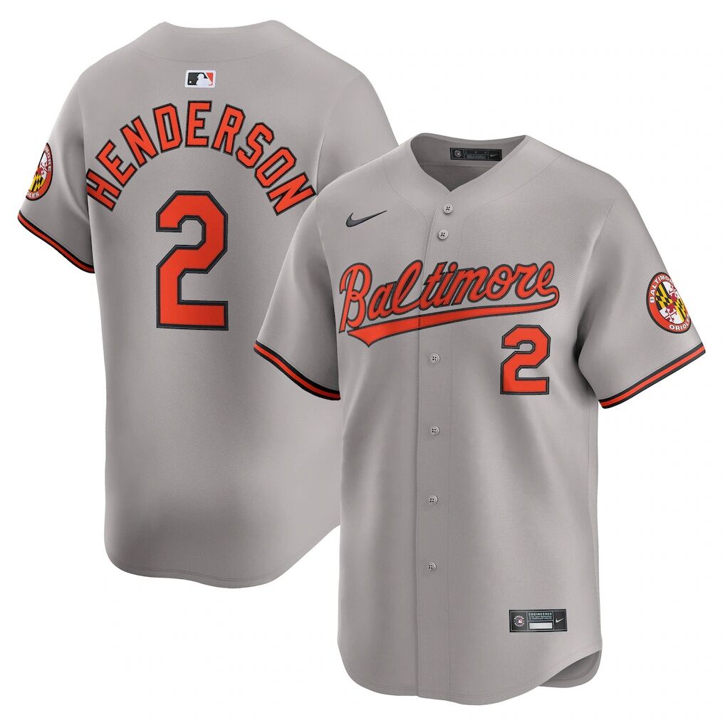 Gunnar Henderson Baltimore Orioles Nike Road Limited Player Jersey