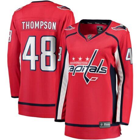 Logan Thompson Washington Capitals Fashion7 Women's Home Breakaway Jersey - Red - Front View
