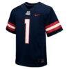 #1 Arizona Wildcats Nike Youth Untouchable Football Jersey - Navy - Side View