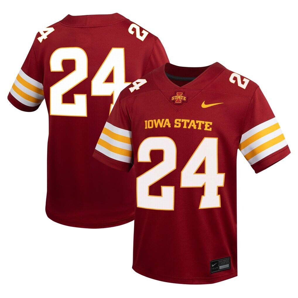 #24 Iowa State Cyclones Nike Youth Untouchable Football Jersey - Cardinal