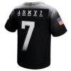 Army Black Knights Nike Youth 2024 Rivalry Collection Alternate Replica Football Jersey - Black - Detail View