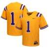 #1 LSU Tigers Nike Youth Alternate Game Jersey - Gold - Front View
