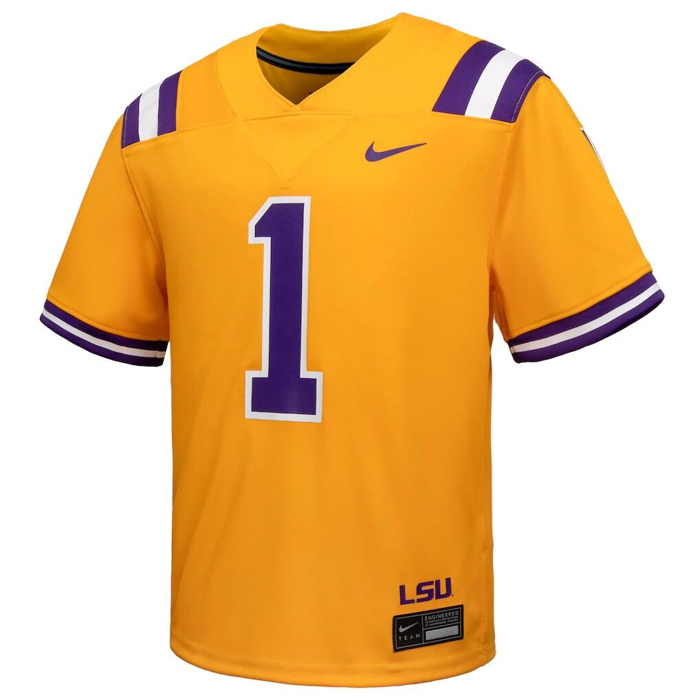 #1 LSU Tigers Nike Youth Alternate Game Jersey