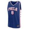 Paul George Philadelphia 76ers Fashion7 Fast Break Replica Player Jersey - Icon Edition - - Back View