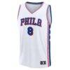 Paul George Philadelphia 76ers Fashion7 Youth Fast Break Replica Player Jersey - White - Back View