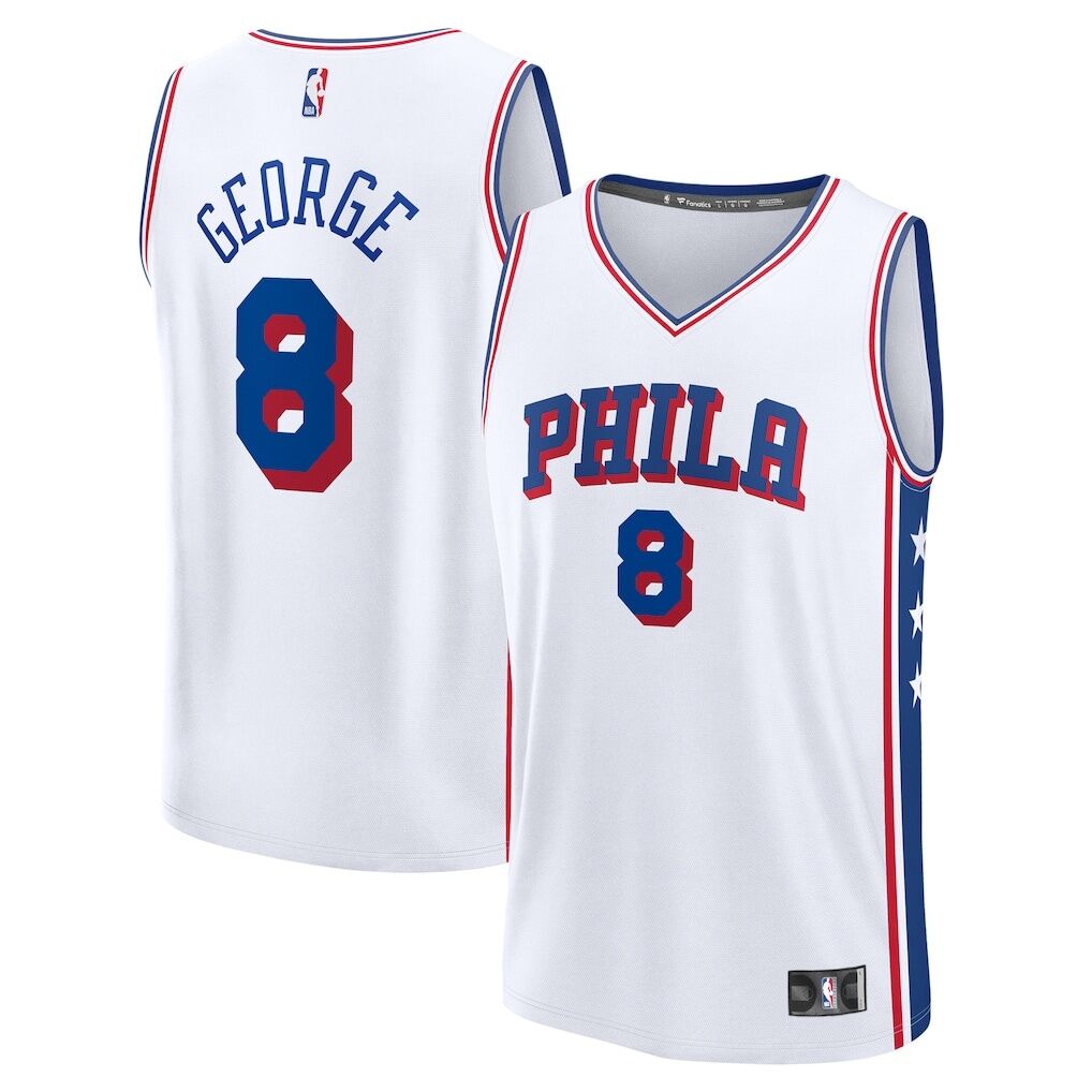 Paul George Philadelphia 76ers Fashion7 Youth Fast Break Replica Player Jersey – Association Edition