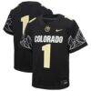 #1 Colorado Buffaloes Nike Preschool Untouchable Replica Football Jersey - Black - Front View