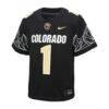 #1 Colorado Buffaloes Nike Preschool Untouchable Replica Football Jersey - Black - Side View