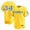 David Ortiz Boston Red Sox Nike Alternate 3 Limited Jersey - Yellow - Front View
