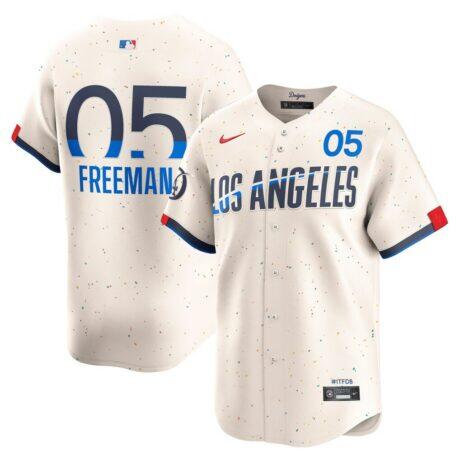 Freddie Freeman Los Angeles Dodgers Nike City Connect Limited Player Jersey - Cream - Front View