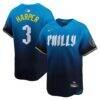 Bryce Harper Philadelphia Phillies Nike City Connect Limited Jersey - Blue - Front View