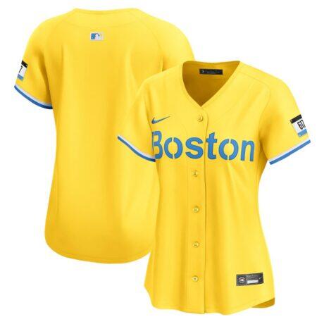 Boston Red Sox Nike Women's City Connect Limited Jersey - Yellow - Front View
