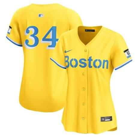 David Ortiz Boston Red Sox Nike Women's City Connect Limited Jersey - Gold - Front View