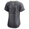 Francisco Lindor New York Mets Nike Women's City Connect Limited Jersey - Gray - Detail View