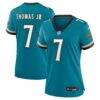 Brian Thomas Jr. Jacksonville Jaguars Nike Women's Prowler Throwback Game Jersey - Teal - Front View