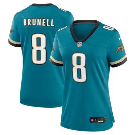Mark Brunell Jacksonville Jaguars Nike Women's Prowler Throwback Retired Player Game Jersey - Teal - Front View