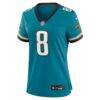 Mark Brunell Jacksonville Jaguars Nike Women's Prowler Throwback Retired Player Game Jersey - Teal - Side View