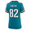 Jimmy Smith Jacksonville Jaguars Nike Women's Prowler Throwback Retired Player Game Jersey - Teal - Detail View