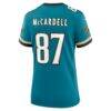 Keenan McCardell Jacksonville Jaguars Nike Women's Prowler Throwback Retired Player Game Jersey - Teal - Detail View