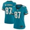Keenan McCardell Jacksonville Jaguars Nike Women's Prowler Throwback Retired Player Game Jersey - Teal - Front View