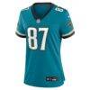 Keenan McCardell Jacksonville Jaguars Nike Women's Prowler Throwback Retired Player Game Jersey - Teal - Side View