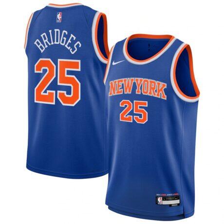 Mikal Bridges New York Knicks Nike Youth Swingman Jersey - Blue - Front View