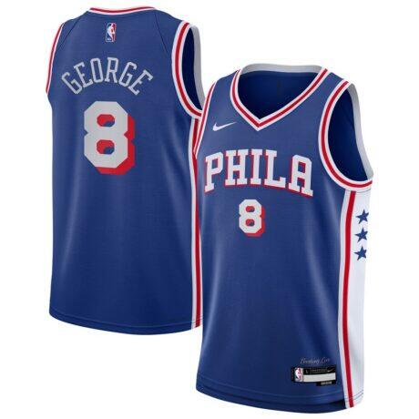 Paul George Philadelphia 76ers Nike Youth Swingman Jersey - Icon Edition - - Front View
