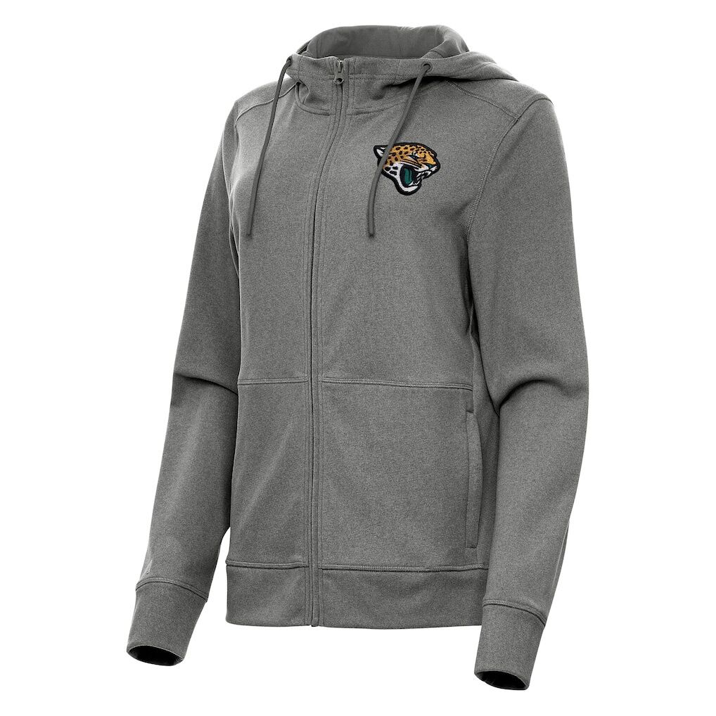 Jacksonville Jaguars Antigua Women's Seeker Full-Zip Hoodie Jacket -  Heather Charcoal