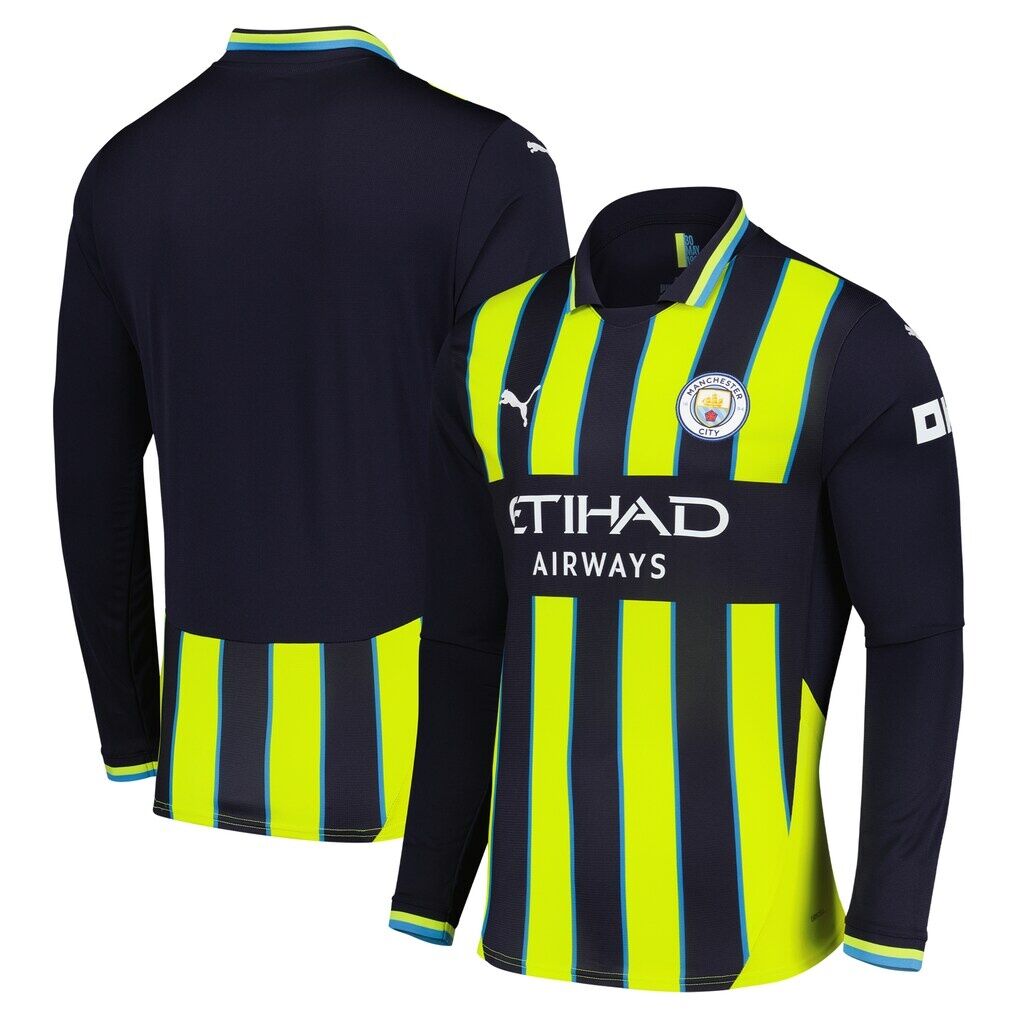 Manchester City Puma 2024/25 Away Replica Long Sleeve Jersey