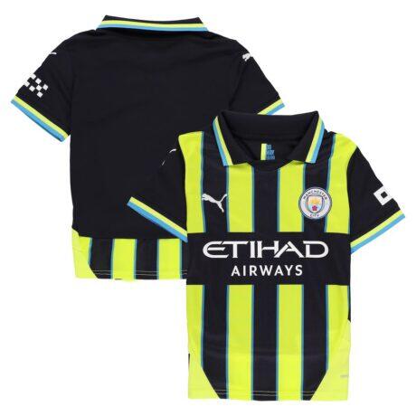 Manchester City Puma Youth 2024/25 Away Replica Jersey - Navy - Front View