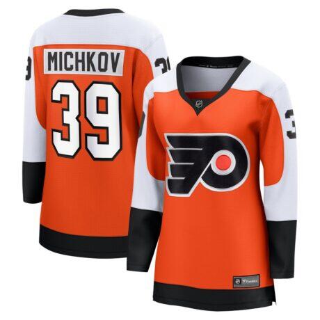 Matvei Michkov Philadelphia Flyers Fashion7 Women's Home Breakaway Jersey - Orange - Front View