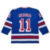 Mark Messier New York Rangers 1993-94 Power Play Jersey - Royal - Detail View