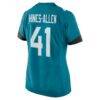 Josh Hines-Allen Jacksonville Jaguars Nike Women's Player Game Jersey - Teal - Detail View
