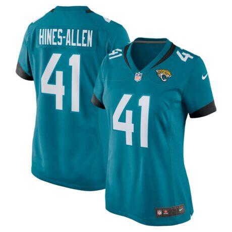 Josh Hines-Allen Jacksonville Jaguars Nike Women's Player Game Jersey - Teal - Front View