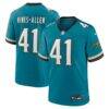 Josh Hines-Allen Jacksonville Jaguars Nike Prowler Throwback Player Game Jersey - Teal - Front View