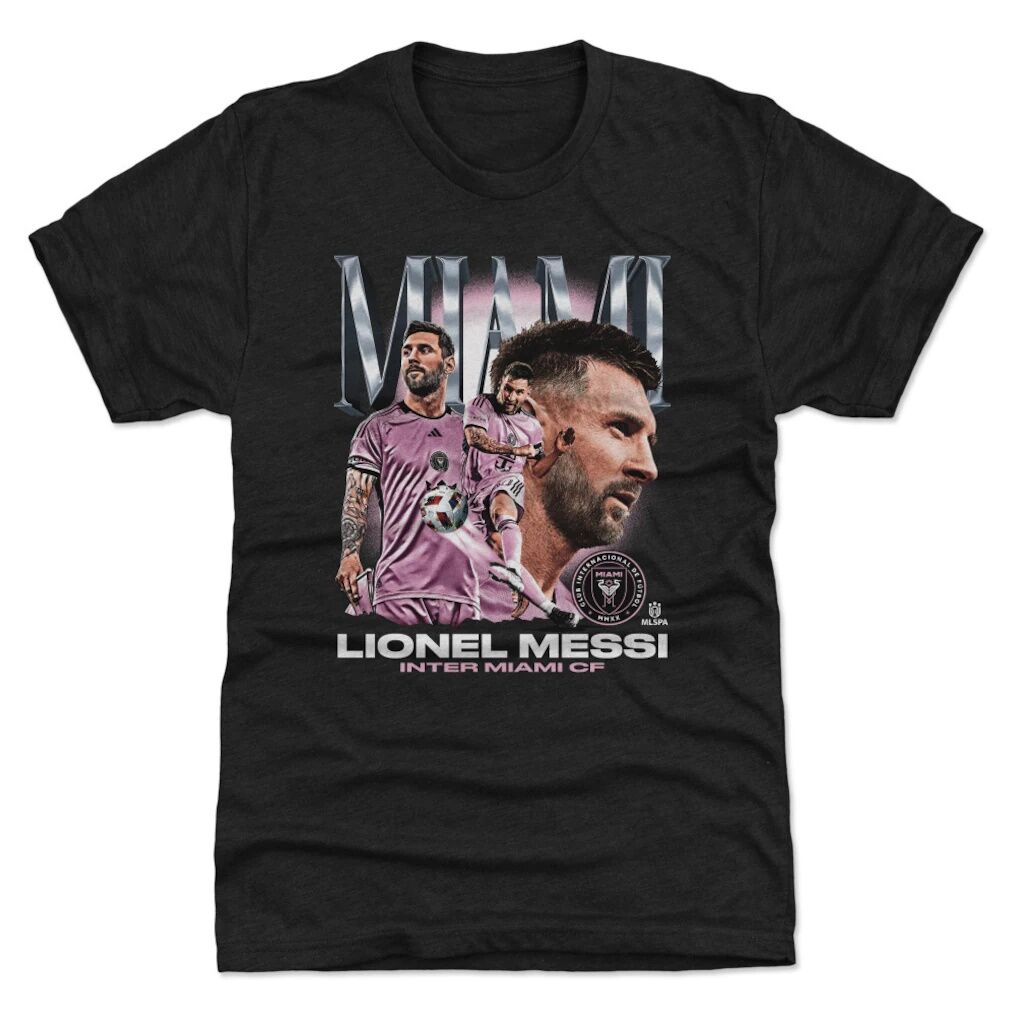 Lionel Messi Inter Miami CF 500 Level  Vintage Premium Tri-Blend T-Shirt