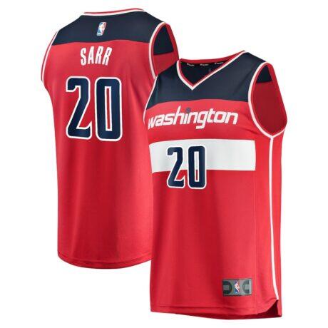 Alexandre Sarr Washington Wizards Fashion7 Fast Break Replica Player Jersey - Red - Front View